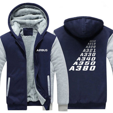AIRBUS FAMILY DESIGNED ZIPPER SWEATERS THE AV8R